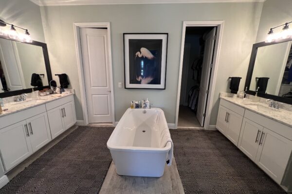 custom care interior painting bathroom