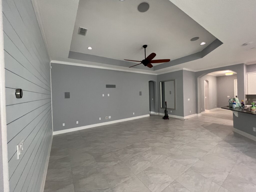 custom care interior painting living room